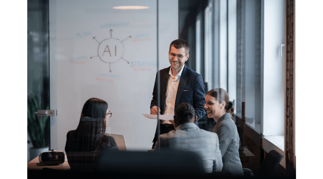 Work Team Discussing AI