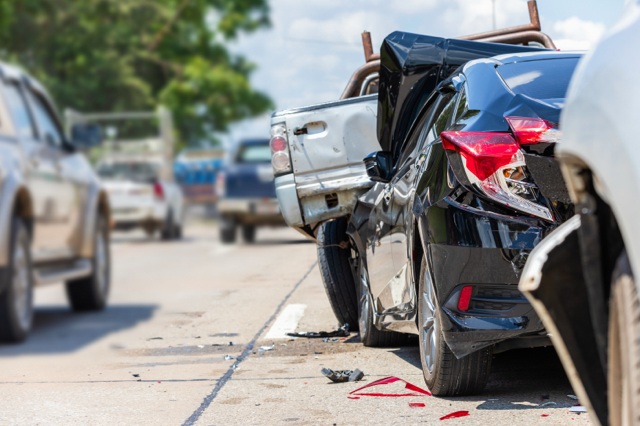 Motorcycle Damaged from Roading Accident