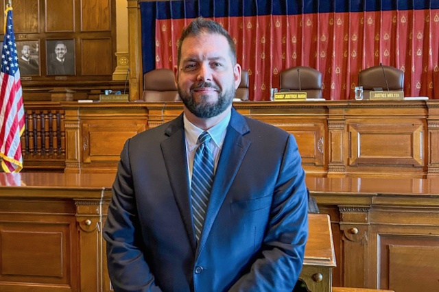 Partner Jared Baker at the Indiana Supreme Court