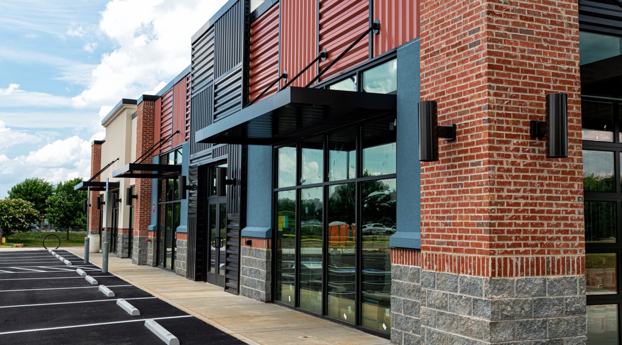Empty New Commercial Real Estate Building